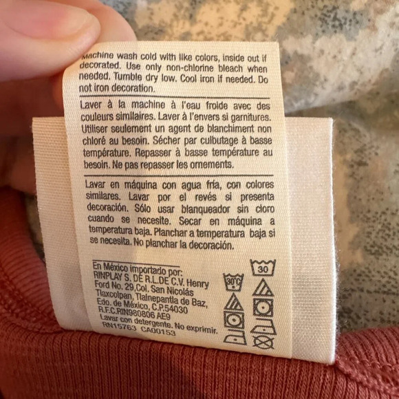 Champion Women's Ribbed Lettuce Edge Hem T-Shirt Size Medium Rust Orange Cropped - Picture 12 of 12